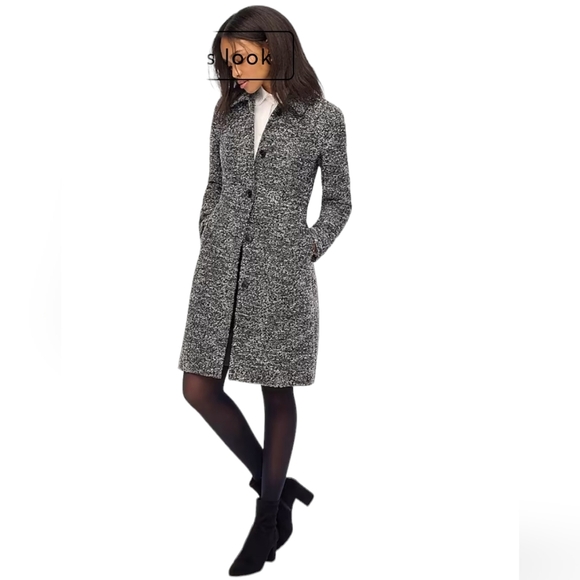 NEW J. Crew Factory Boucle Lady Day Coat Full Length Teddy Slim Winter Spring - Picture 2 of 7